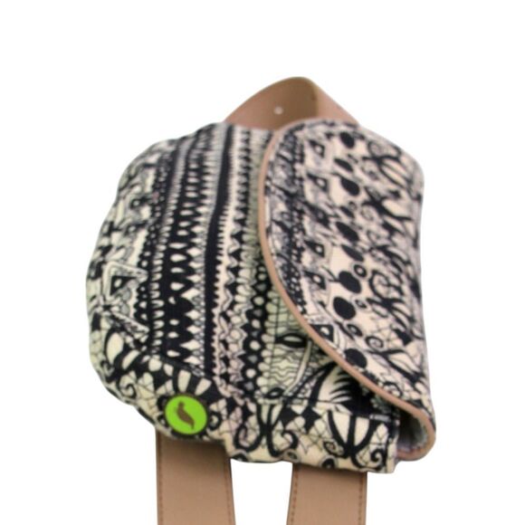 Sakroots BLACK WHITE JUTE COTTON ARTIST CIRCLE FANNY WAIST BAG CLUTCH HANDBAG - Picture 7 of 14